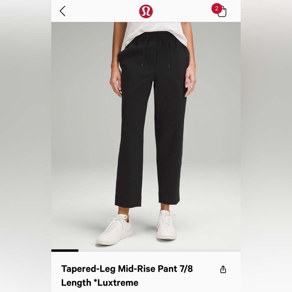 Lululemon Tapered Leg Mid Rise Pants